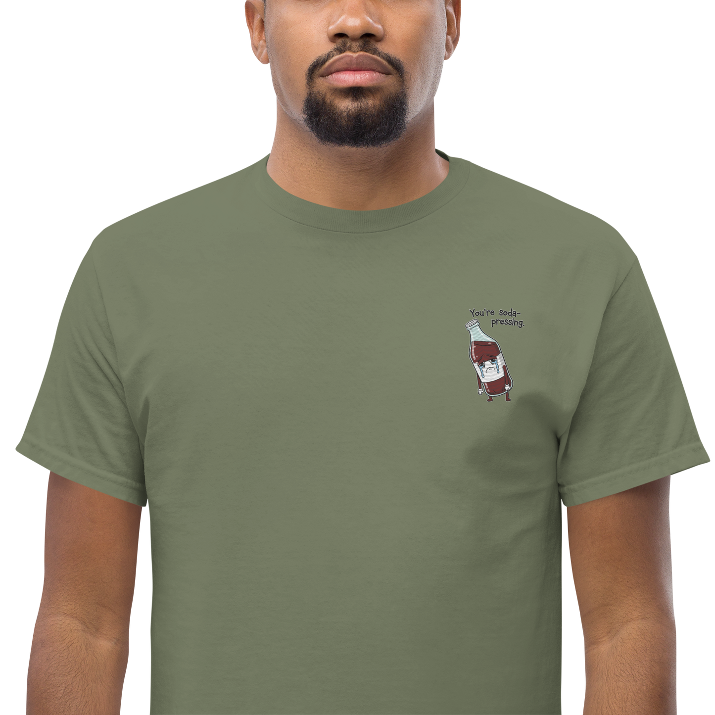 Soda-Pressing Tee Embroidered
