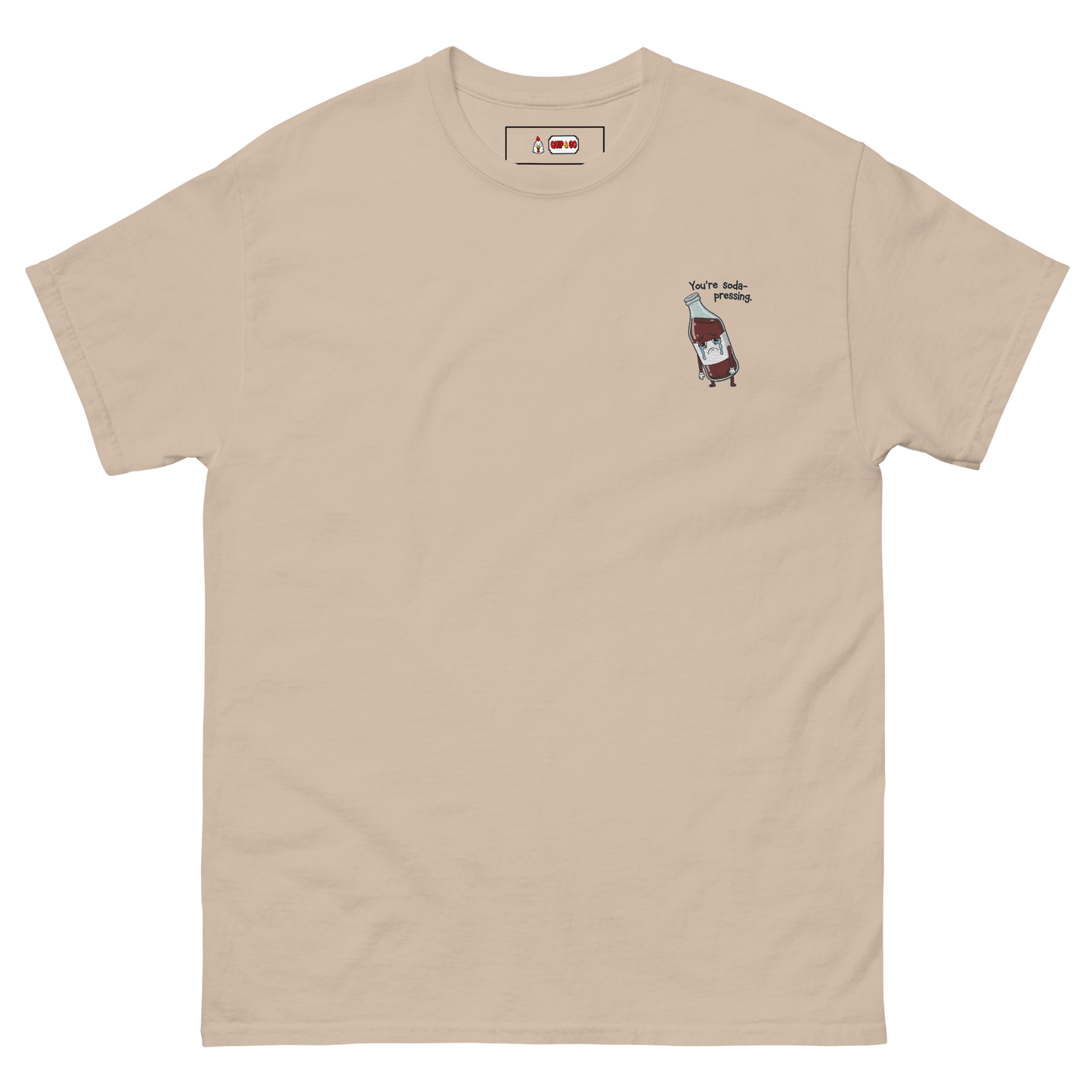 Soda-Pressing Tee Embroidered